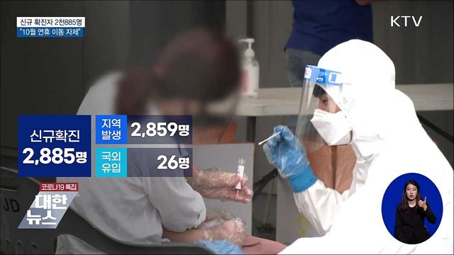 신규 2천885명···&#34;개천절·한글날 연휴 이동 자제&#34;