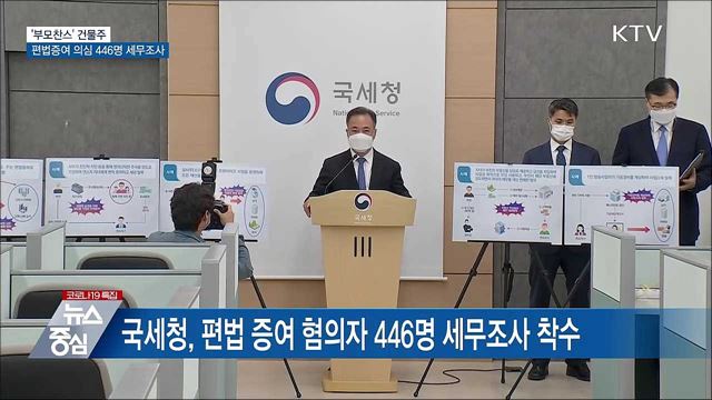 &#39;부모찬스&#39; 건물주···편법증여 혐의 446명 세무조사