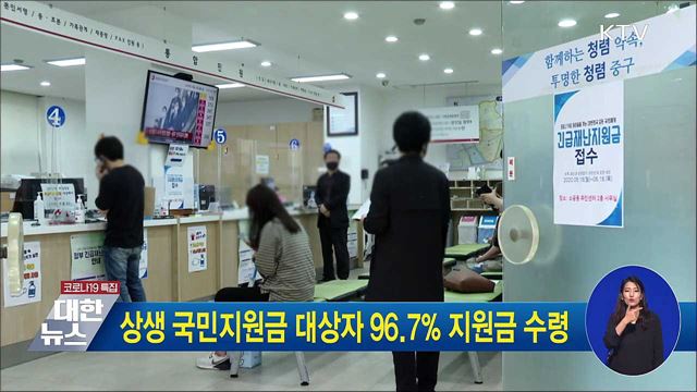 상생 국민지원금 대상자 96.7&#37; 지원금 수령