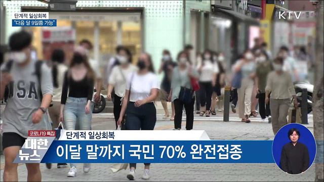 &#34;다음 달 9일쯤 단계적 일상회복 시작 가능&#34;