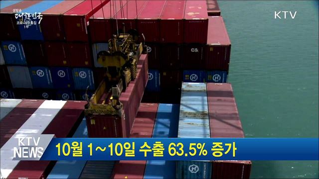 10월 1∼10일 수출 63.5&#37; 증가