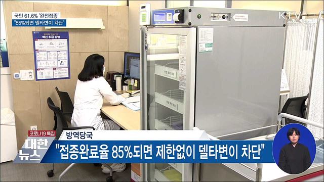 국민 61.6&#37; 완전접종···&#34;85&#37;되면 델타변이 차단&#34;