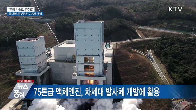 &#34;우리 기술로 우주로&#34;···중대형 로켓엔진 7번째 개발