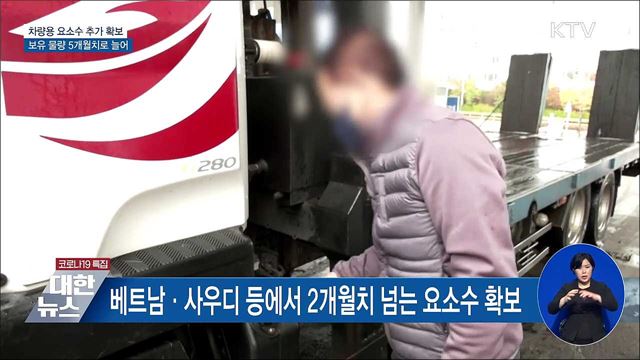 정부 &#34;차량용 요소수 보유 물량 5개월치로 늘어&#34;