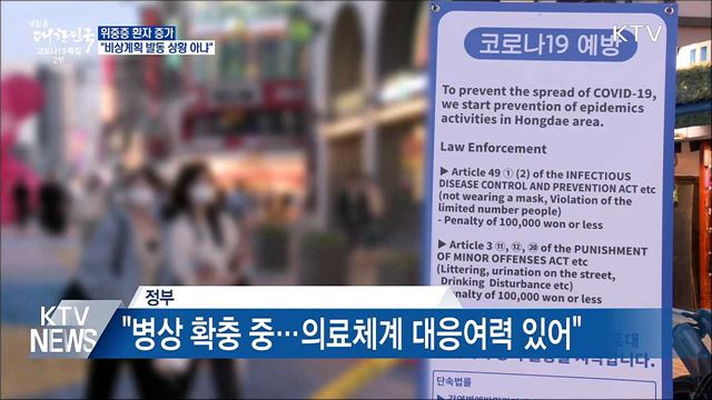 위중증 증가···&#34;비상계획 발동 상황 아냐&#34;