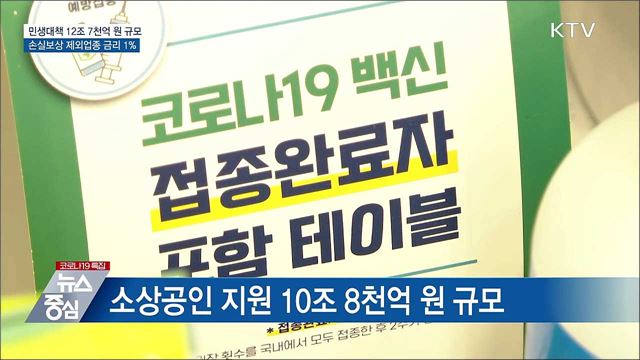 민생대책 12조 7천억···손실보상 제외업종 금리 1&#37;