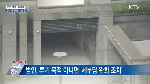 25억 이하 1주택자 종부세 &#39;평균 50만 원&#39;