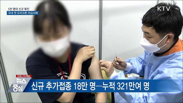 5천 명대 확진···국내 첫 &#39;오미크론&#39; 의심사례
