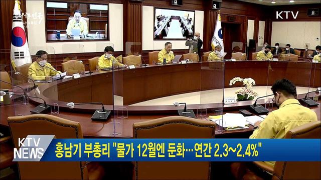 홍남기 부총리 &#34;물가 12월엔 둔화···연간 2.3~2.4&#37;&#34;