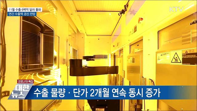 월간 수출액 사상 최초 &#39;600억 달러&#39; 돌파