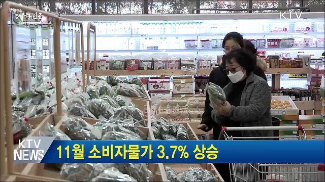 11월 소비자물가 3.7&#37; 상승