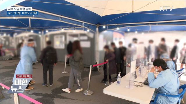 사적모임 제한 강화···&#39;수도권 6명·비수도권 8명&#39;
