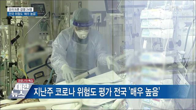 오미크론 감염 24명···전국 위험도 &#39;매우 높음&#39;
