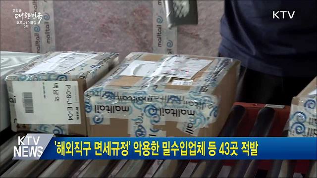 &#39;해외직구 면세규정&#39; 악용한 밀수입 업체 등 43곳 적발