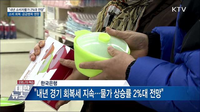 한은 &#34;내년 소비자 물가 상승률 2&#37;대 전망&#34;