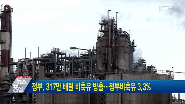 정부, 317만 배럴 비축유 방출···정부비축유 3.3&#37;