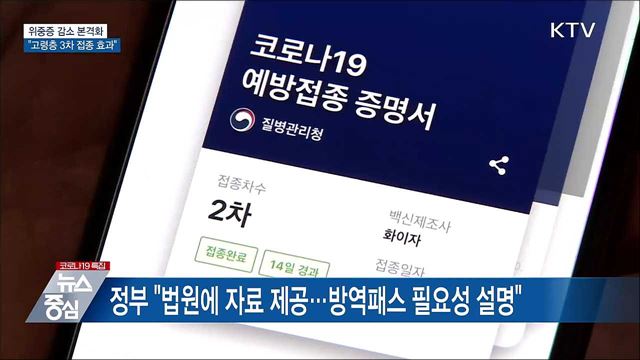 &#34;위중증 감소 본격화···고령층 3차 접종 효과&#34;