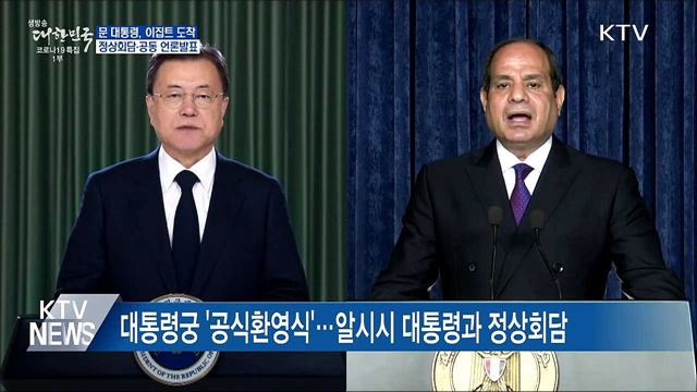 문 대통령, 이집트 도착···&#39;정상회담·공동 언론발표&#39;