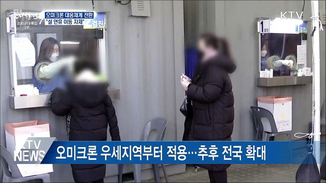 오미크론 대응체계 전환···&#34;설 연휴 이동 자제&#34;