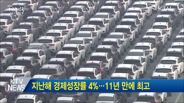 지난해 경제성장률 4&#37;···11년 만에 최고