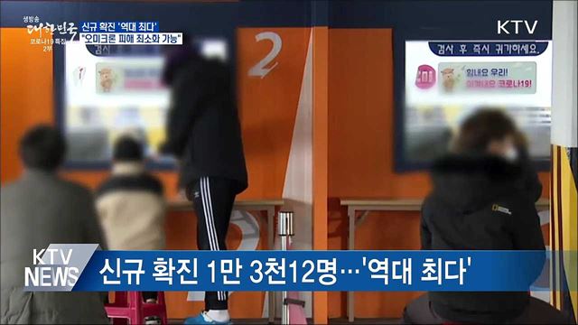 &#39;역대 최다&#39; 확진···&#34;오미크론 피해 최소화 가능&#34;