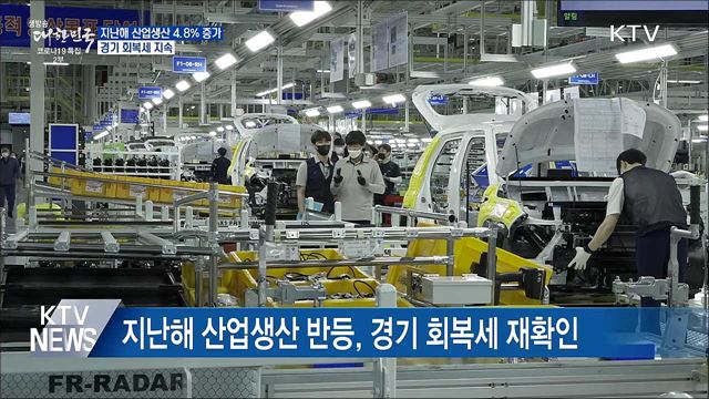 지난해 산업생산 4.8&#37; 증가···경기 회복세 지속