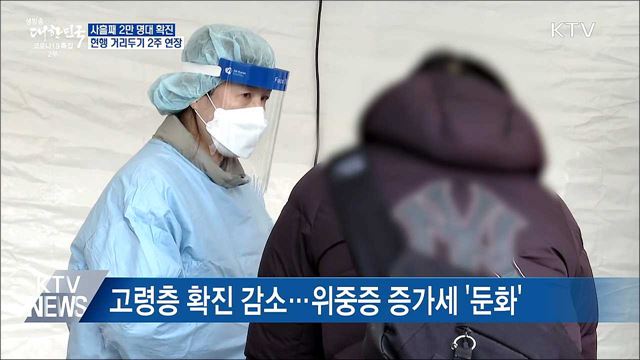 사흘째 2만 명대 확진···&#39;거리두기&#39; 2주 연장