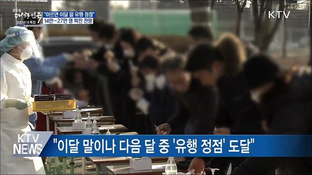 &#34;이르면 이달 말 유행 정점···최대 27만 명&#34;
