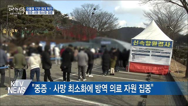 이틀째 17만 명대···&#34;중증·사망 최소화 집중&#34;