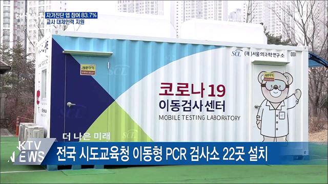 자가진단 앱 참여율 83.7&#37;···교사 대체인력 지원