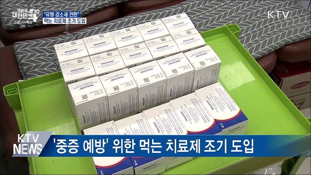 &#34;유행 감소세 전환&#34;···먹는 치료제 46만 명분 도입
