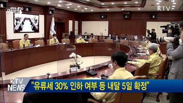 &#34;유류세 30&#37; 인하 여부 등 내달 5일 확정&#34;