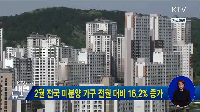 2월 전국 미분양 가구 전월 대비 16.2&#37; 증가