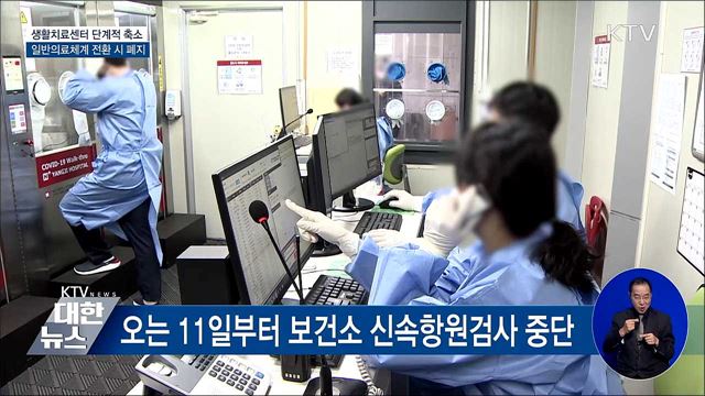 생활치료센터·중등증 병상 &#39;단계적 축소&#39;