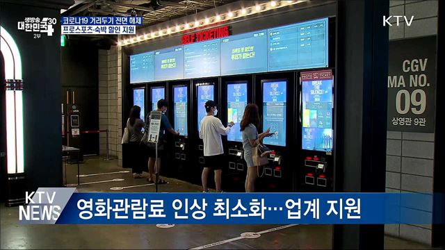 거리두기 해제 맞춰 프로스포츠 &#39;반값&#39;·숙박비 지원