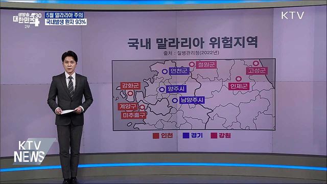 5월부터 말라리아 주의···국내발생이 93&#37;