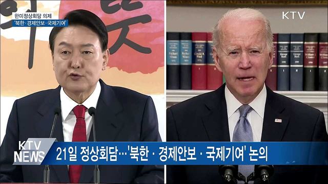 한미정상, '북한·경제안보·국제기여' 논의