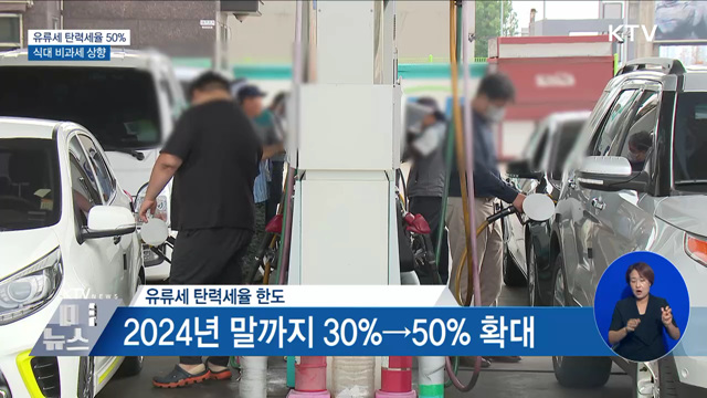 유류세 탄력세율 50%·식대 비과세 월 20만 원
