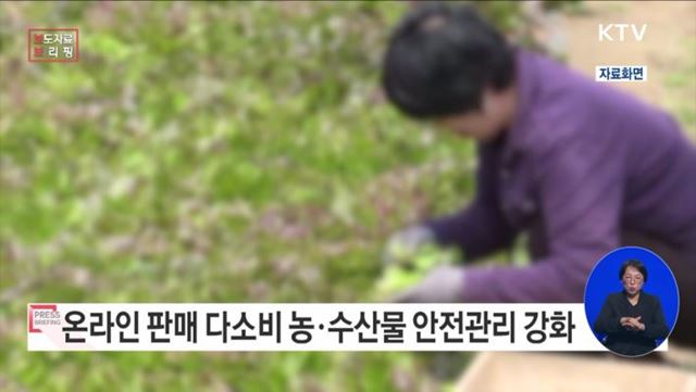 온라인 판매 다소비 농·수산물 선제적 안전관리 강화