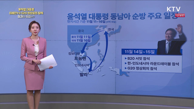 윤석열 대통령 아세안+3·G20 정상회의 주요 일정 및 내용