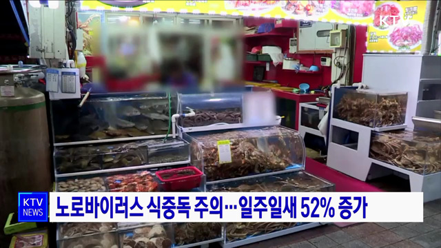 노로바이러스 식중독 주의···일주일새 52% 증가