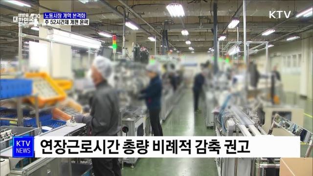 노동시장 개혁 본격화···주 52시간제 개편 윤곽