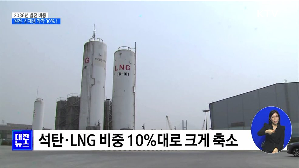 2036년 원전·신재생 비중 각각 30&#37;대로 확대
