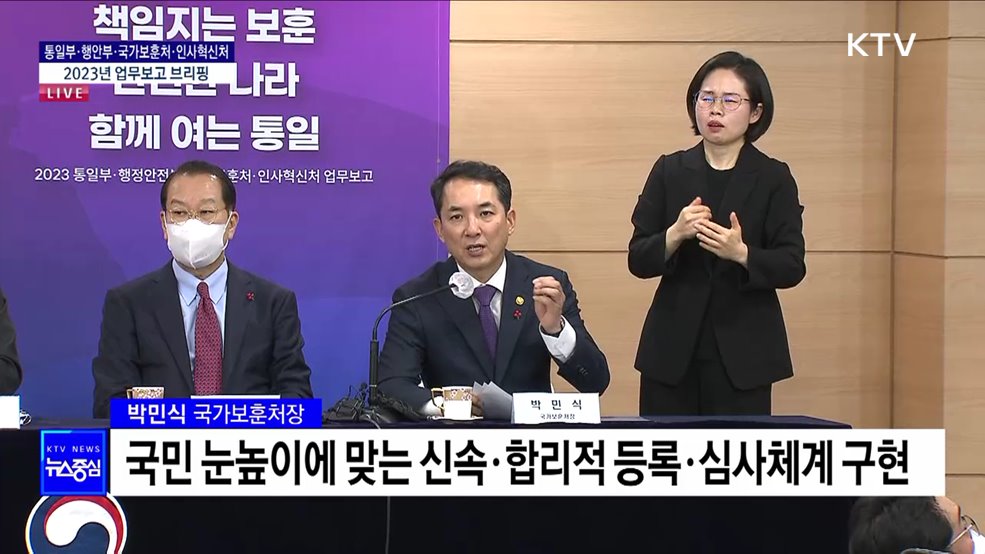 국가보훈처 2023년 업무보고 브리핑