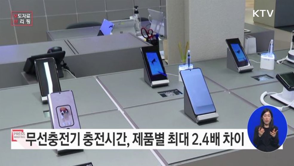 무선충전기, 제품 간 충전시간 상온에서 최대 2.4배 차이