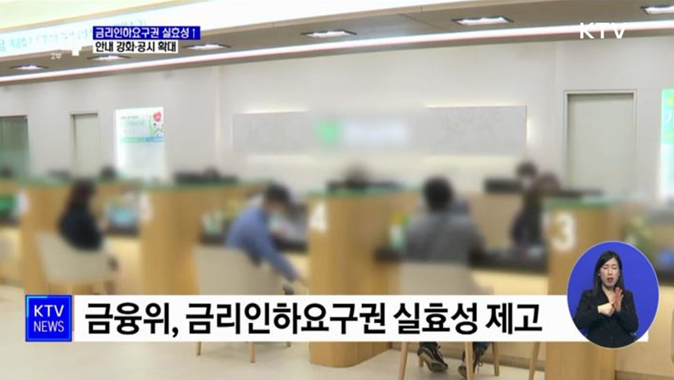 금리인하요구권 안내·공시 강화···실효성 제고