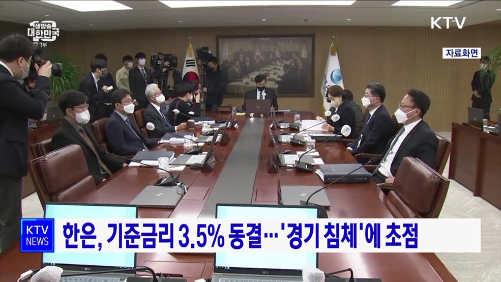 한은, 기준금리 3.5&#37; 동결···&#39;경기 침체&#39;에 초점