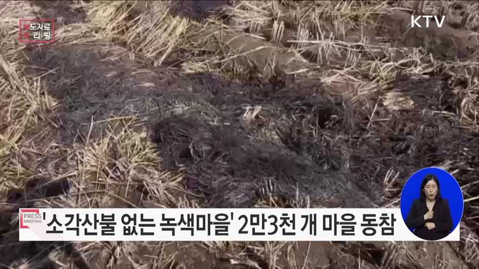 &#34;소각산불 없는 녹색마을&#34; 23,276개 마을 참여