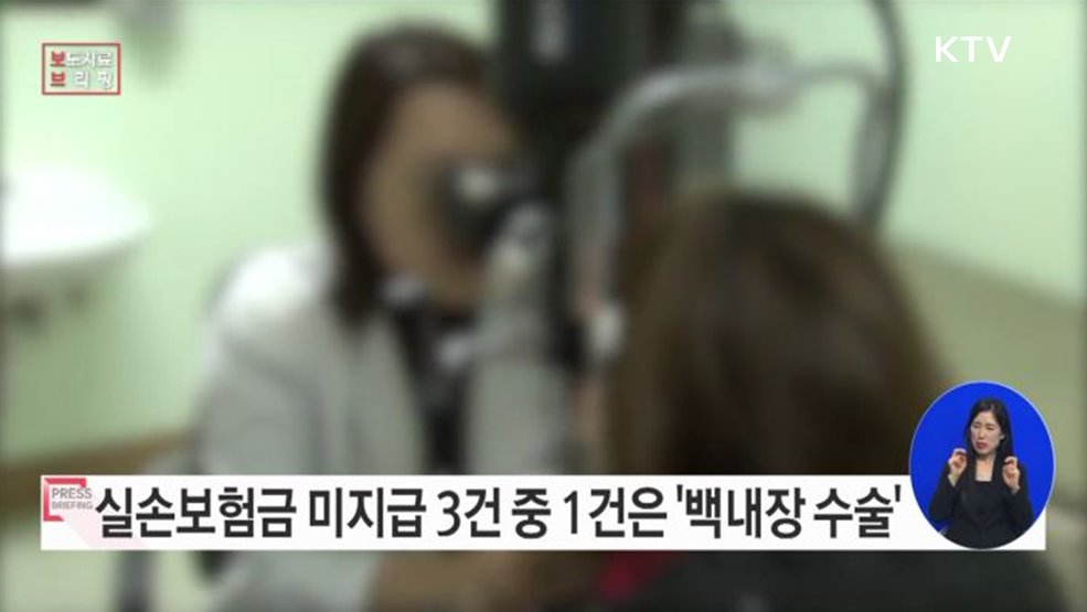 실손보험금 미지급 피해구제 신청 3건 중 1건 &#39;백내장 수술&#39; 관련