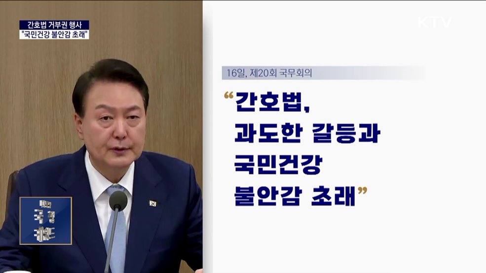 대통령 국정 키워드 - 간호법 거부권 행사···&#34;국민건강 불안감 초래&#34;